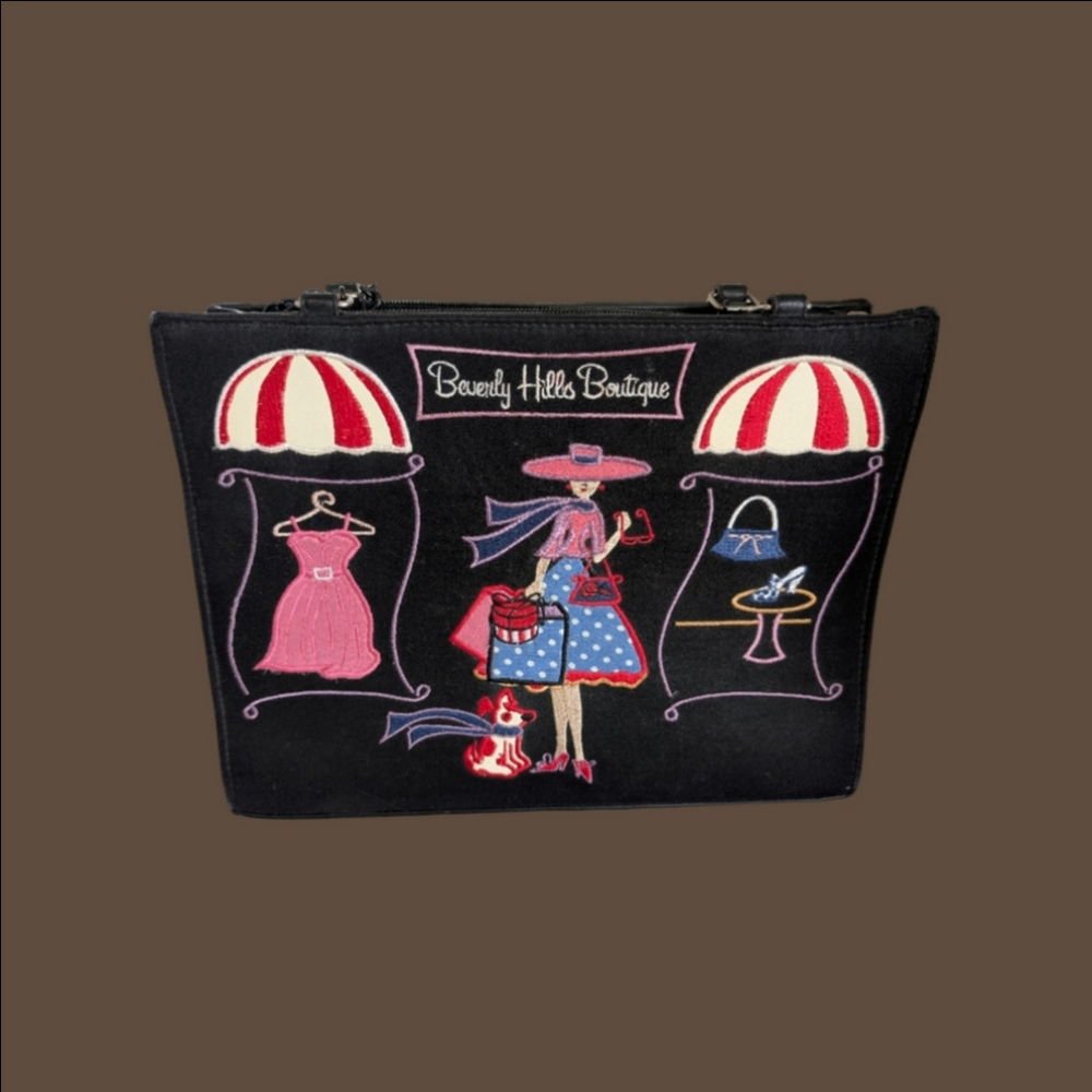 Novelty Bag From The 1980's Black and Pink Women's Bag.